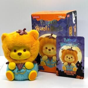 Disney Miniso Pooh Pumpkin Wonder Nights, Pumpkin Pooh Figure Open Box, New
